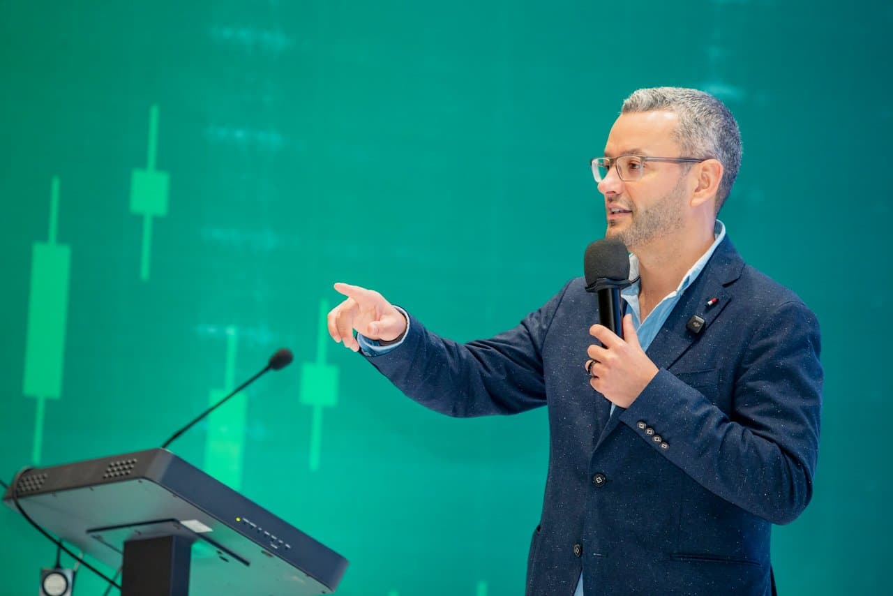 Speaking at a markets-themed event